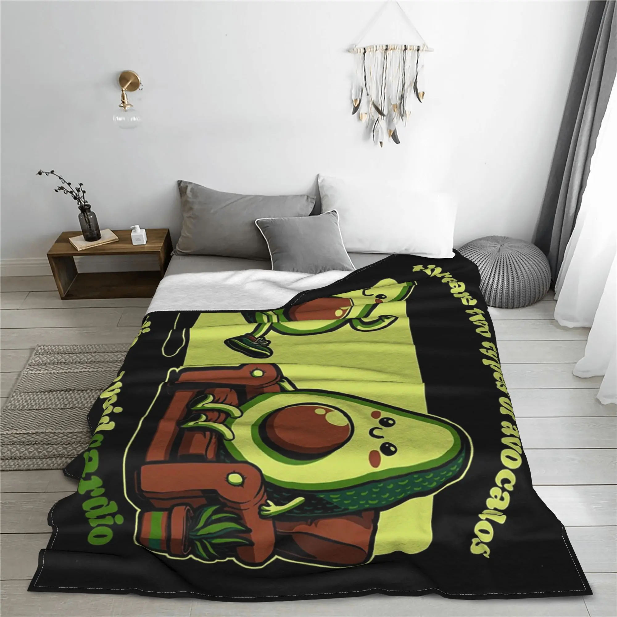 Avocardio Avocado Cardio Blanket Lightweight Flannel Sofa Throw Blanket for Couch Bedding Outdoor Throws Bedspread Quilt