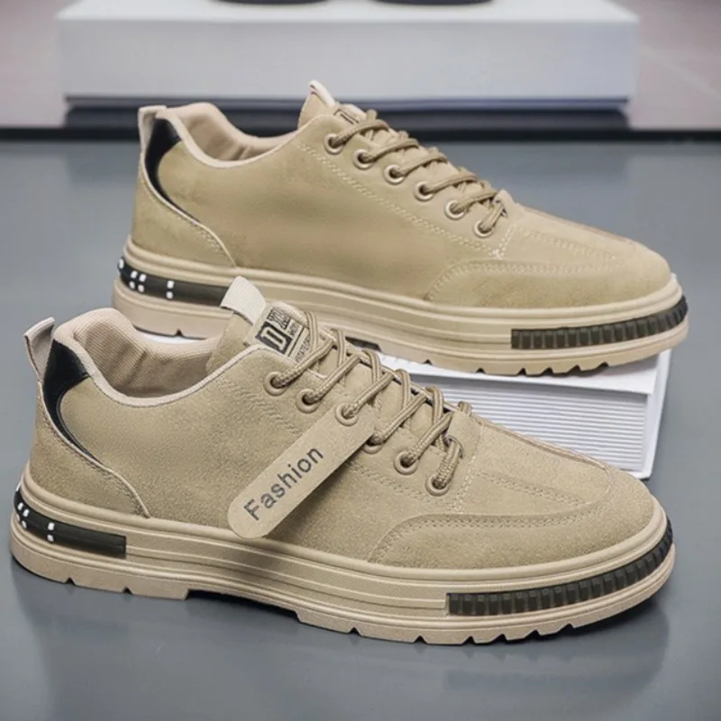 Men's Shoes New Breathable Men's Sneakers Trendy Lace-Up Casual Shoes Non-Slip Comfortable Lightweight Design Walking Shoes