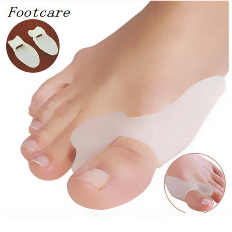 Silicone Gel Thumb Corrector Little Toe Protector Separator Valgus Finger Straightener Foot Care Relief Pads tool