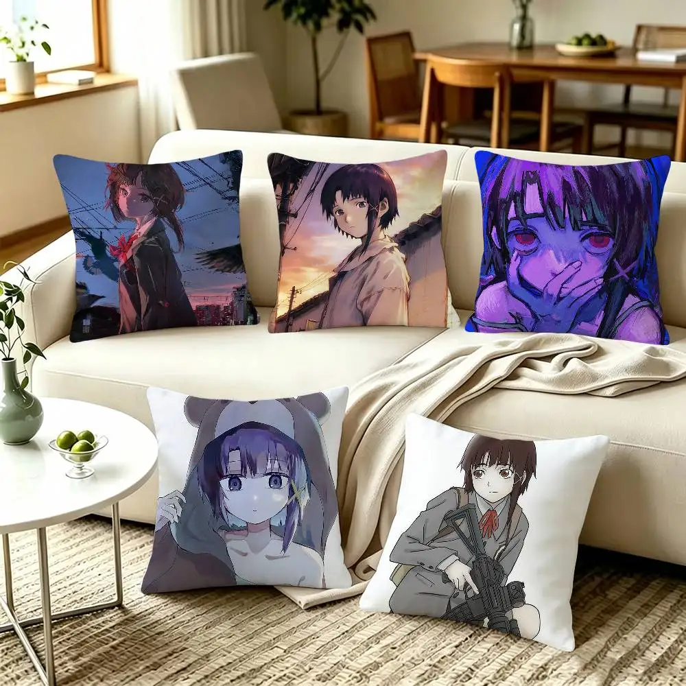 Lain Iwakura Serial Experiments Lain Anime  Home Sofa Cushion Covers and Aecorative Custom Pillow Covers