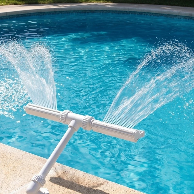 Direction Adjustable Twin Head Liquid Display With Color Changing LED Lights For Swimming Pool And Relaxing Environment 24BD