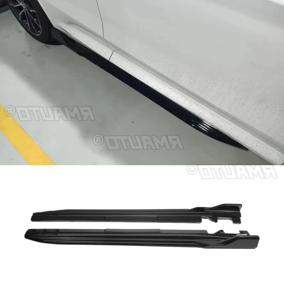 

For BMW X3 X4 G01 G02 2018-2024 Car Side Skirt Lip Spoiler Extension Diffuser Guard Car Side Skirt Splitter Apron Car Accessorie