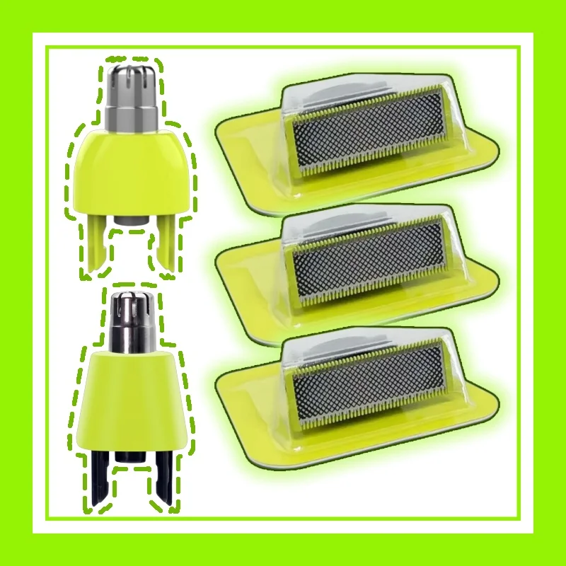 رؤوس ماكينة حلاقة جديدة قابلة للاستبدال للرجال - أجزاء رأس حلاقة مسننة على الوجهين