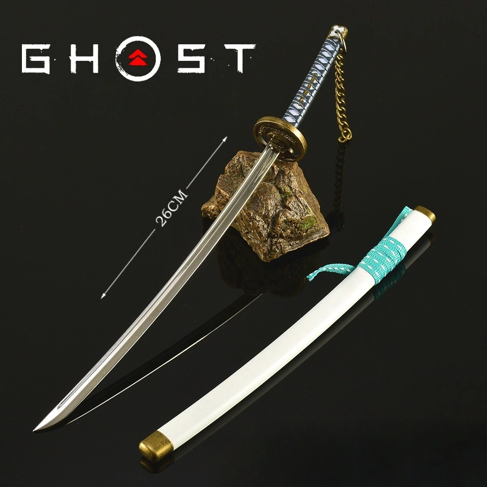 Jouet d'espoir immortel fantôme de Tsushima, 26cm, jeu d'épée de samouraï, gardien d'île périphérique, modèle katana, artisanat, ornement, cadeaux pour garçons