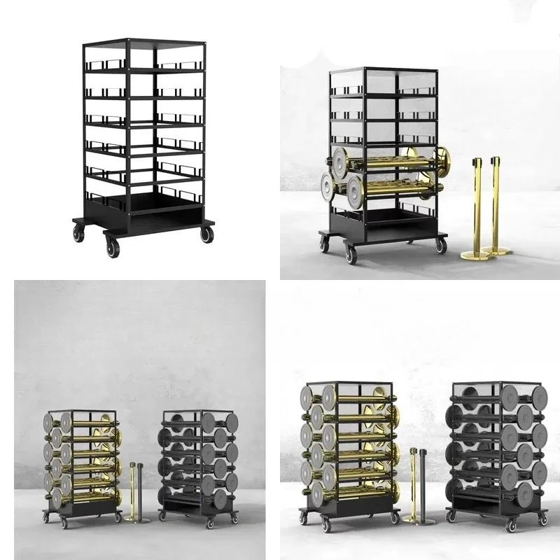 Stainless Steel Rolling Mobile Trolley Wheel Shelves Barrier Pallets Storage Shelving Units