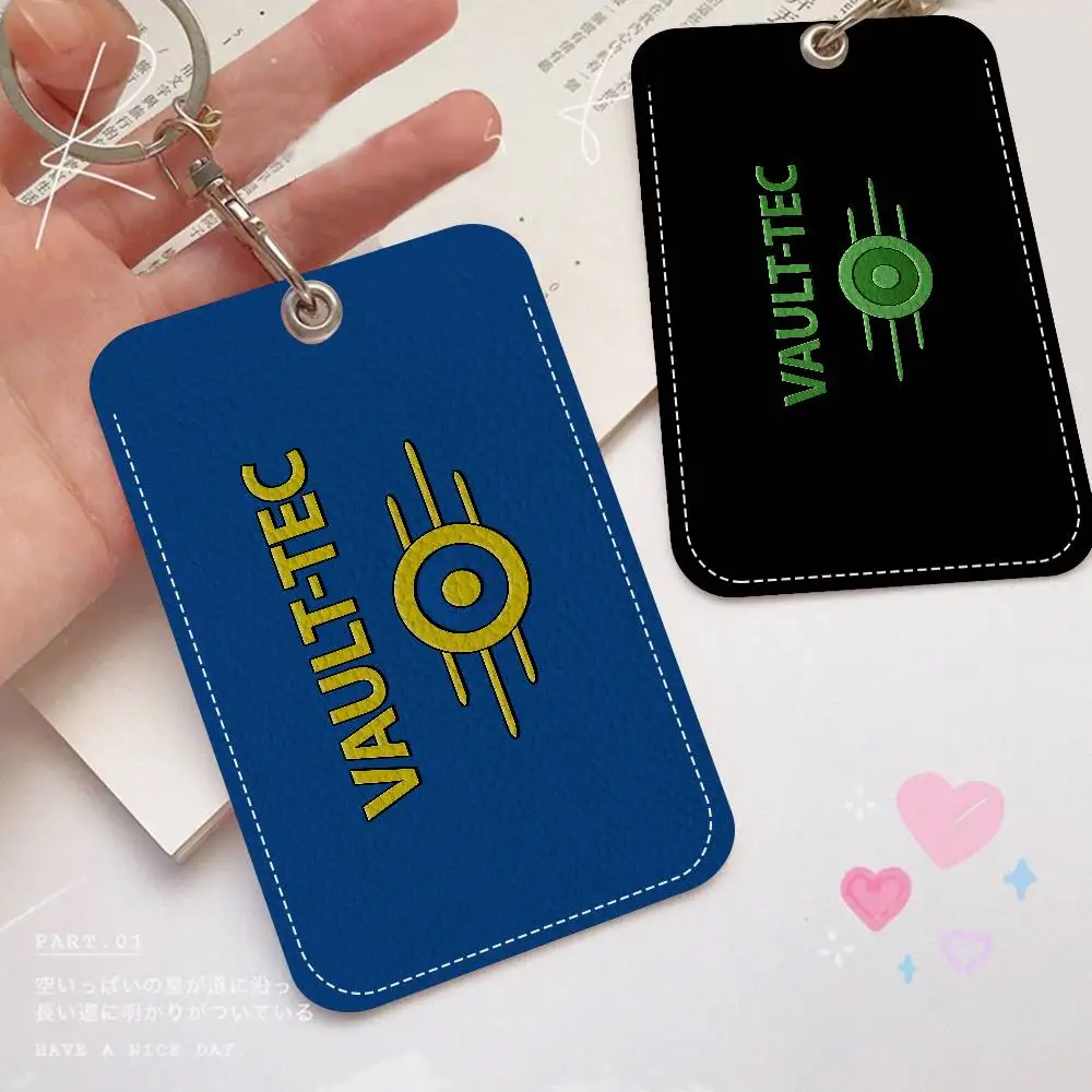 ألعاب V-Vault T-Tec شعار شارة حامل المفاتيح للبنك الأعمال حامل بطاقة العمل بطاقة الطالب واقية بطاقة الحافلة #2