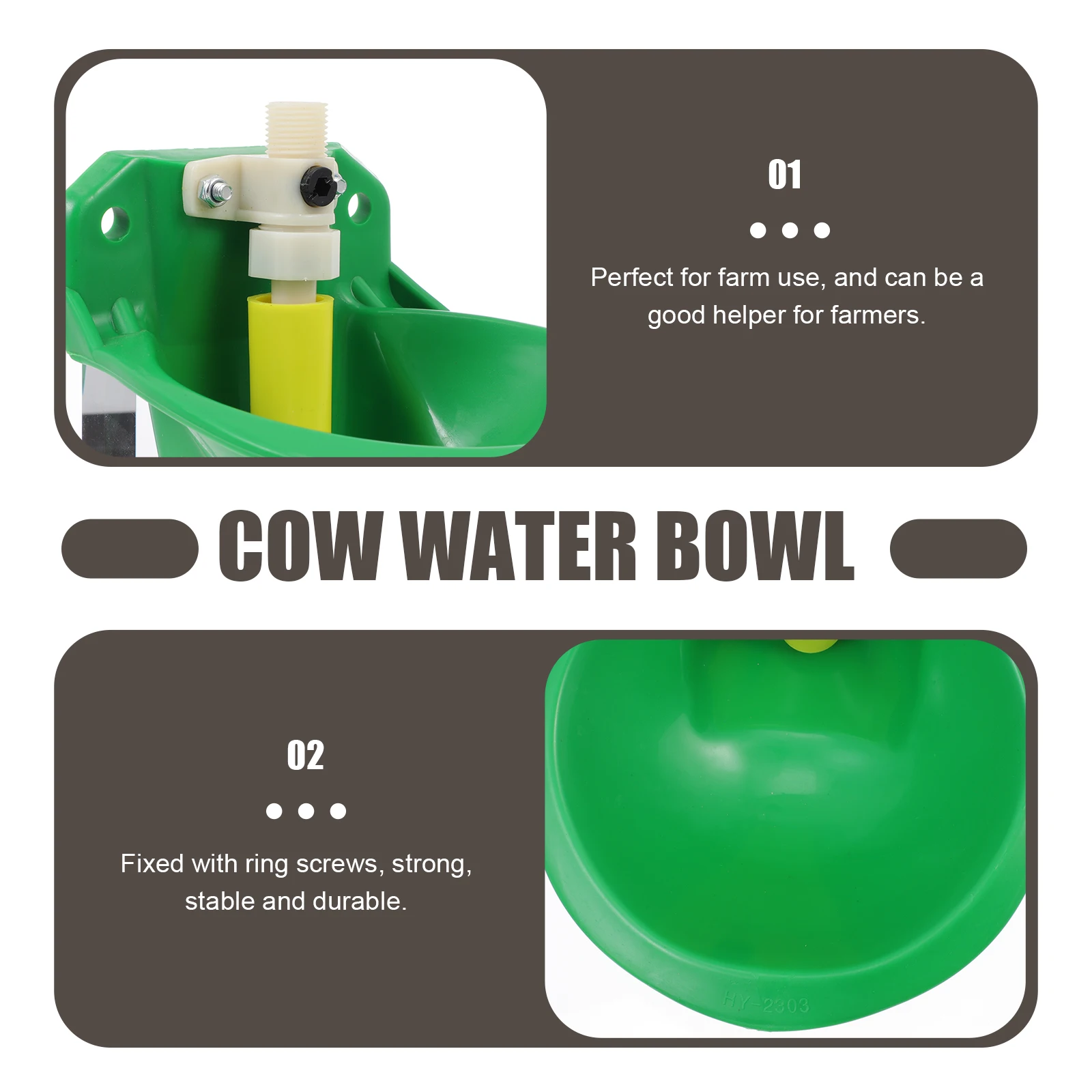 

Plastic Automatic Livestock Drinking Bowl for Cow Sheep Goat Pig Touch Switch Water Fountain Feeder Pet Supplies