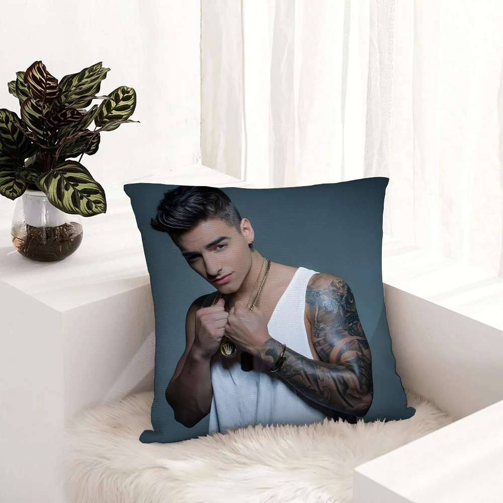 S-Singer M-Maluma Pillow Case Plush Fabric Soft Pillowcase Double Sided Print Sofa Cushion Cover Throw Pillow Cover