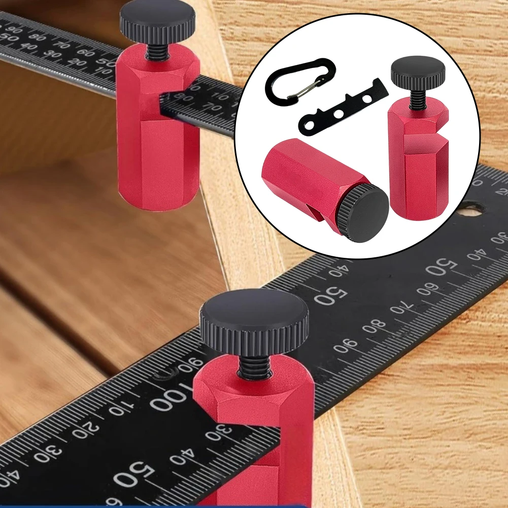 

Aluminum Alloy Tall Stair Gauges for Framing Square with Holder and Carabiner Multi Purpose Tool for Carpentry Stair Measurement