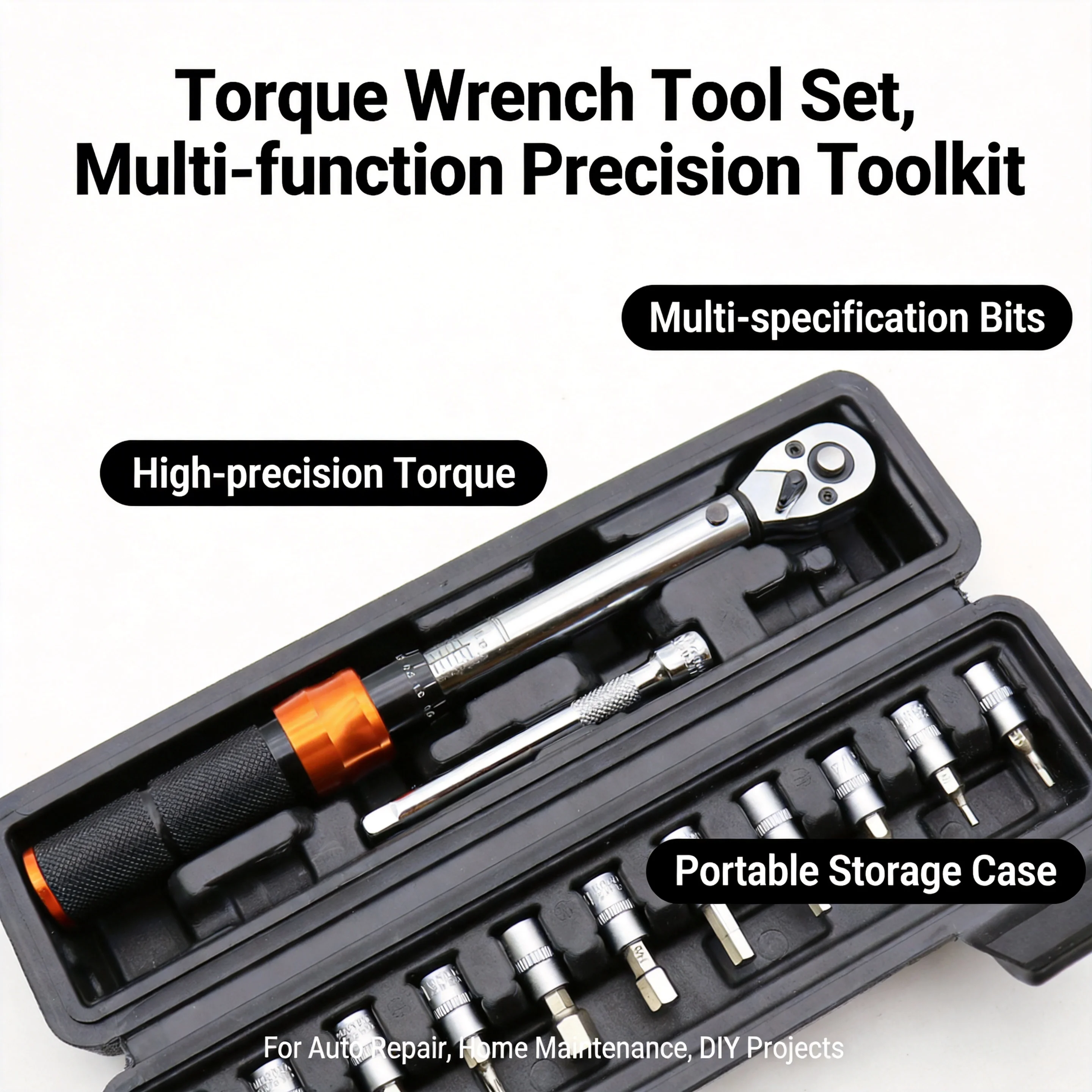 

Adjustable Torque Wrench Set, High Precision Preset Torque Wrench for Automotive Spark Plug Repair,Torque Range Adjustable Tool