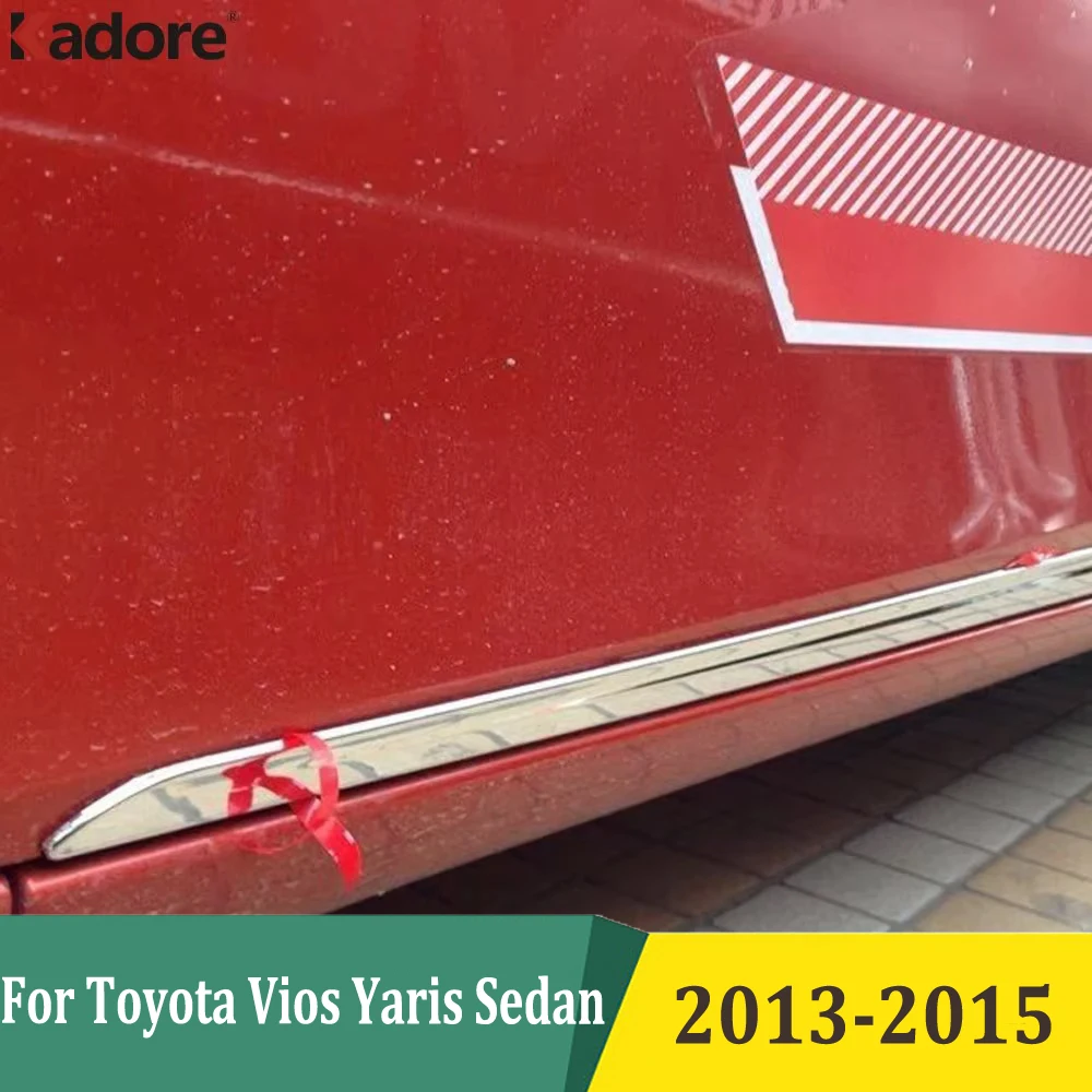 

Для Toyota Vios Yaris Sedan 2013 2014 2015, ABS хромированные молдинги для боковой двери, линейная крышка, отделка, Стайлинг автомобиля, внешние аксессуары