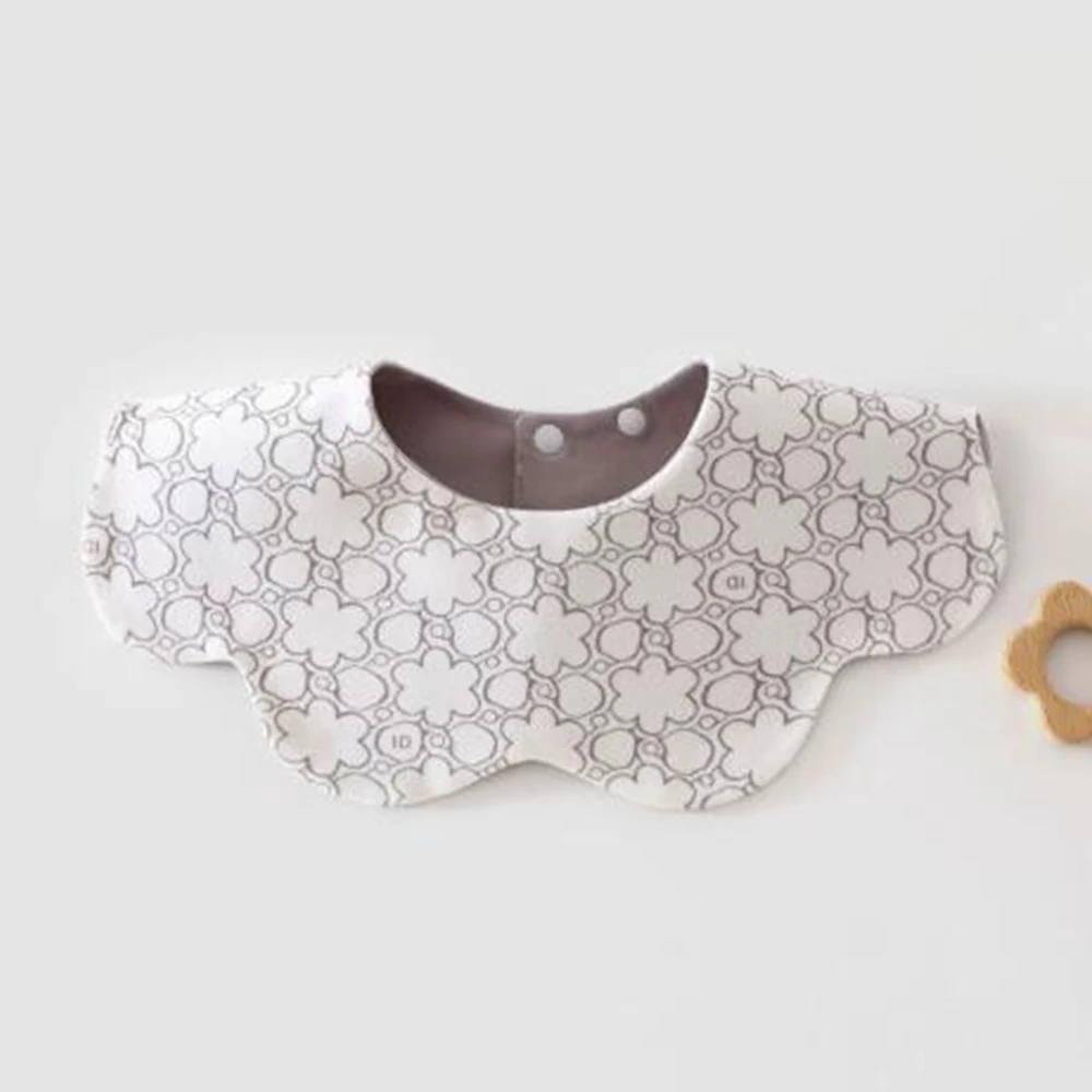 Baby Drool Bibs Cotton Waterproof Breathable 360° Rotating Newborn Feeding Apron Baby Bandana Bib for Newborn Infant Unisex
