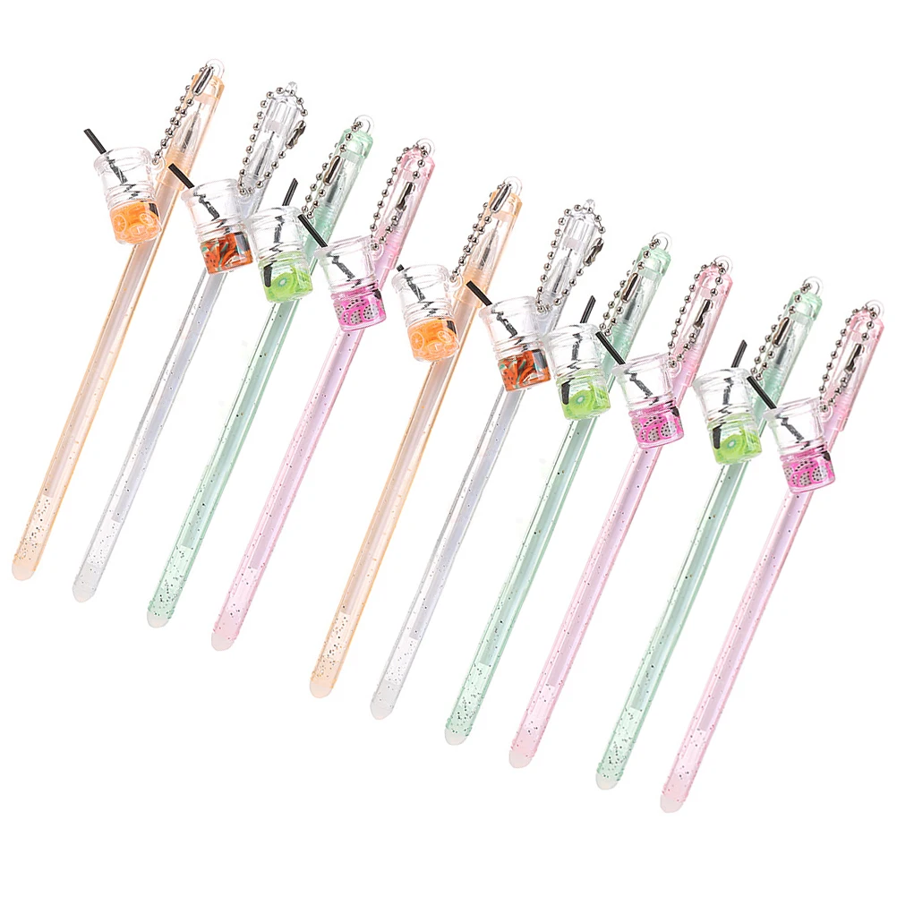 

10 Pcs Pen Pendant Gel Pens Students Writing Lovely Neutral Ink Plastic