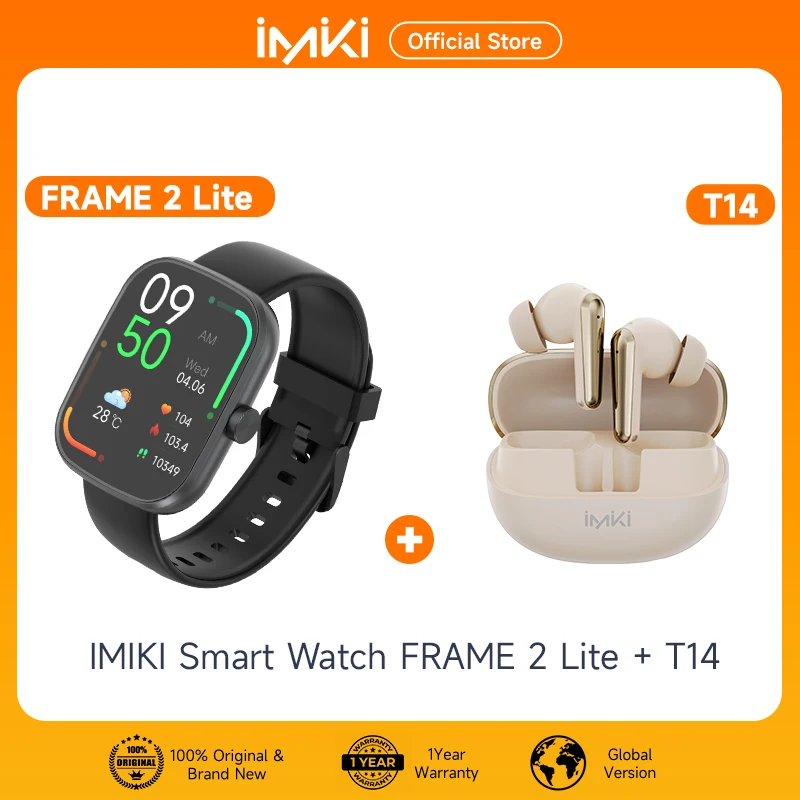 

Розумные часы Imiki Frame 2 Lite, унисекс, фитнес-трекер, часы, монитор сердечного ритма, трекер сна, водонепроницаемый пакет со скидкой для активного отдыха