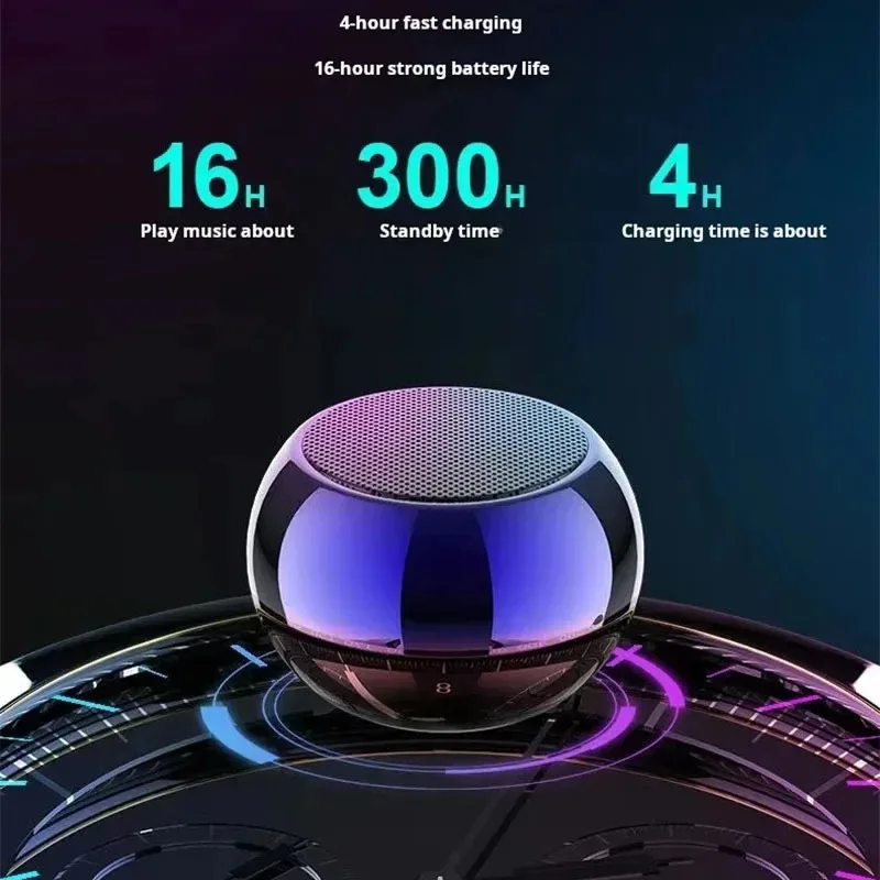 미니 금속 블루투스 스피커 패션 라운드 WirelessSpeaker 야외 BT 서브 우퍼 스피커 스피커 상자 홈 Iphone Xiaomi