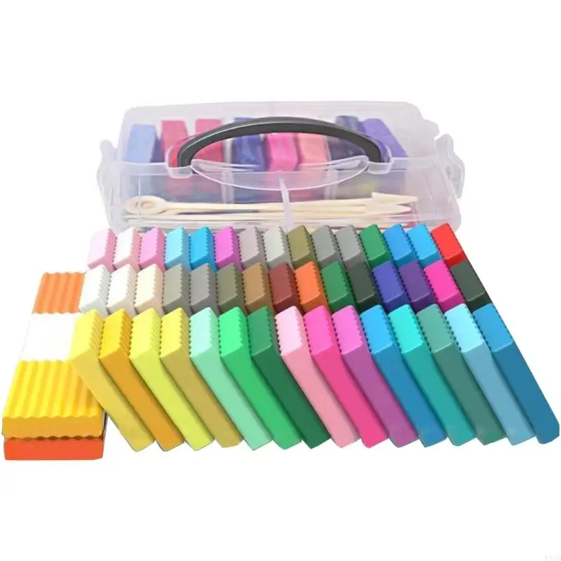 Y4UD Soft Clay Set Spielzeug 24/36/50 Farbton -Set DIY Craft Kits Kinder Gunst Geschenk