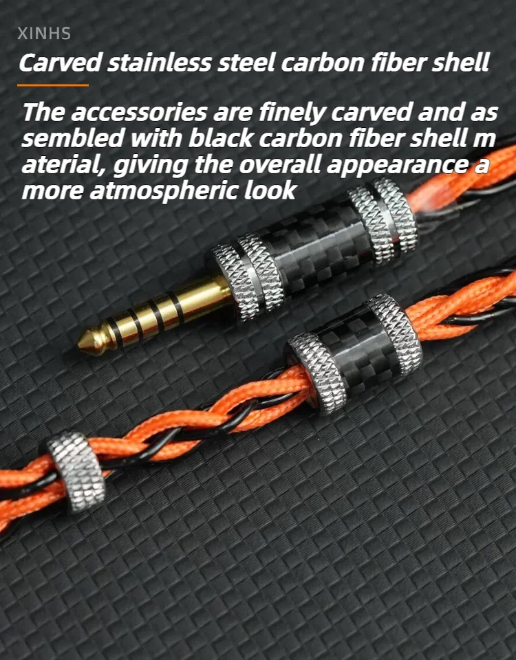 Hs70 fünf element hybrid 7n occ headset hifi upgrade kabel 2pin mmcx hd650 ist geeignet für cklvx d41 bravery f1 akg mk4 iem. – Detail 6