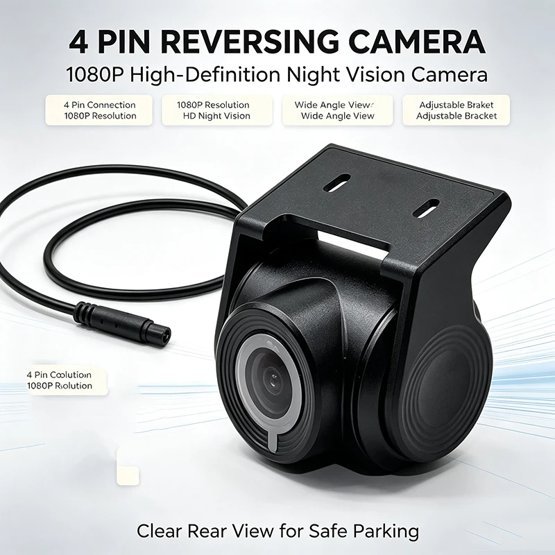 Car camera rotating inside and outside mirror HD camera 4-pin AHD1080P infrared night vision wide-angle rearview mirror video