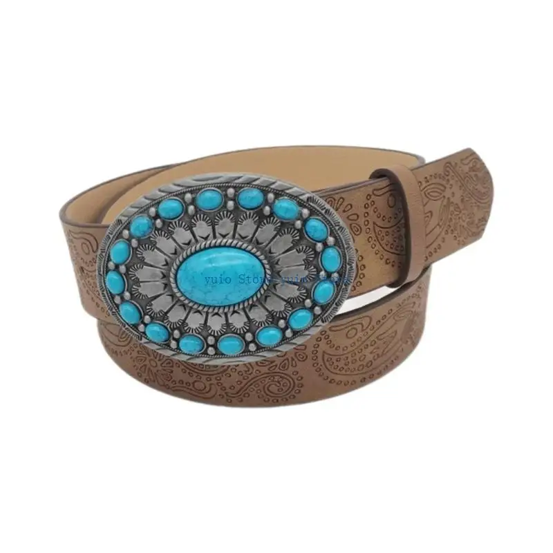 

X7XB Metal Buckle Waist Belt Adjust PU Belt for Girl Jeans Skirt Coat Decorative