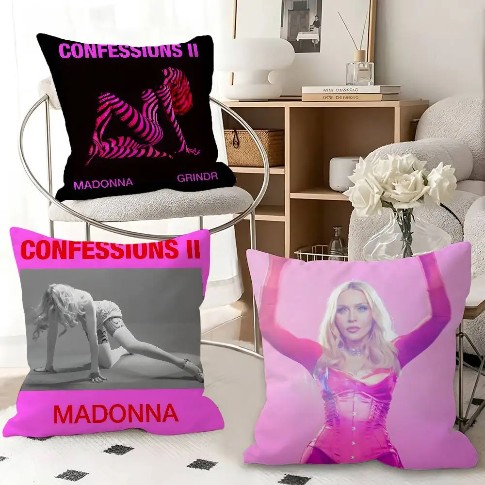 1pc M-Madonna Confessions II 2 Pillow Case Fashion Square Pillowcase Bedroom Sofa Room Ins Decoration Leisure