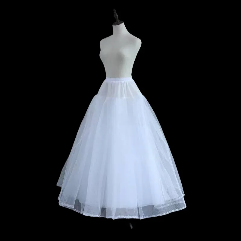 White Boneless Skirt Adult Skirt Support Multi-layer Hard Mesh Wedding Petticoat