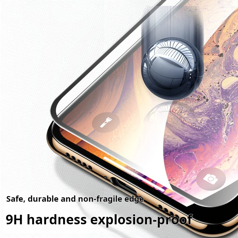 TRSYPHXM Suitable for iPhone 14 Promax silk screen three strong high aluminum large arc tempered film suitable for Apple 11/XR