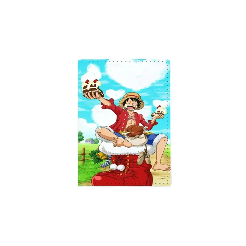 Anime Travel Accessories One Piece  Luffy Zoro Passport Holder PU Leather Women Travel Passport Cover Case Card ID Holders