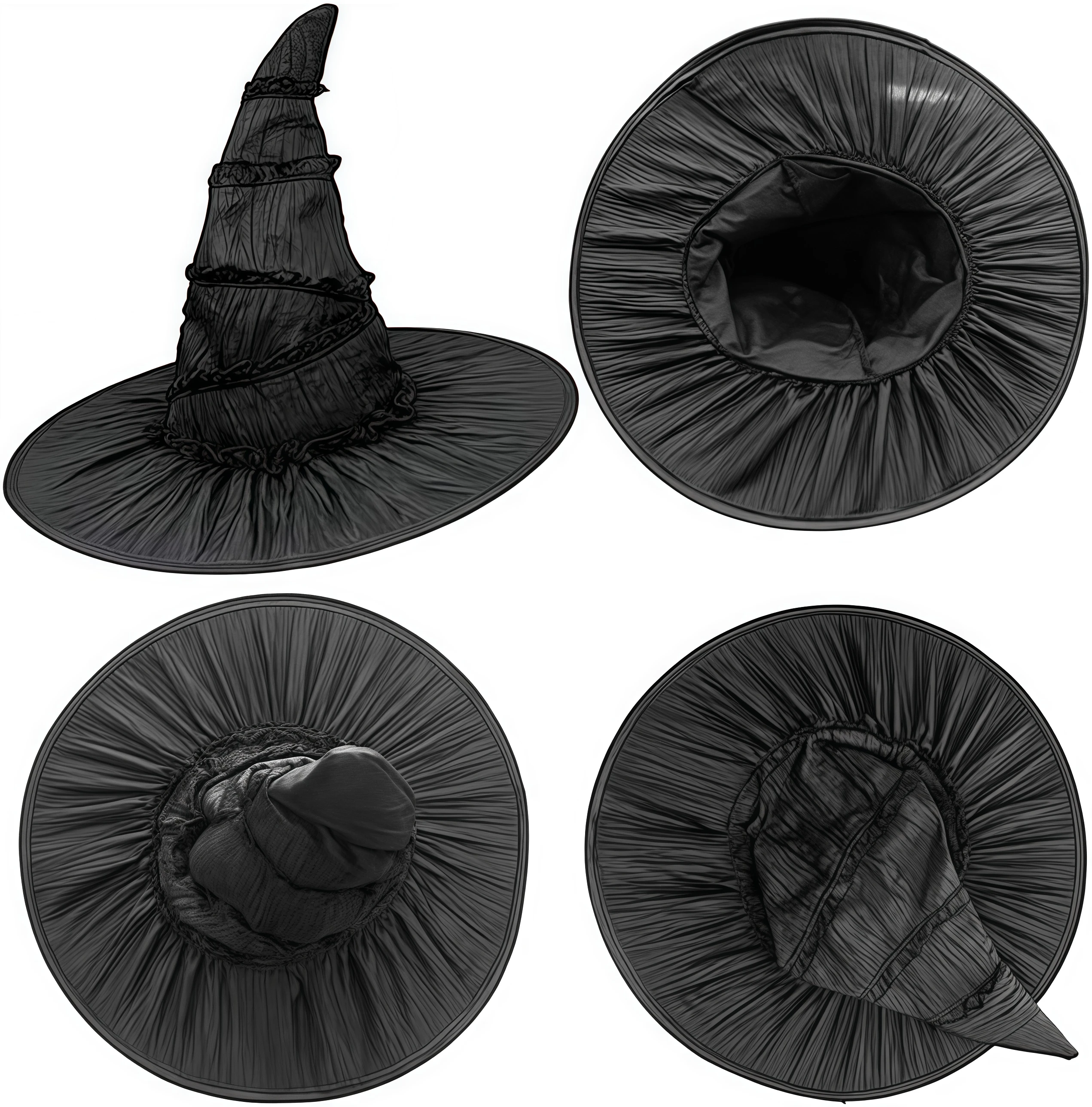 Gli accessori per costumi da principessa strega da donna da 2 pezzi includono cappello da strega e occhiali per ragazze, film, feste di Halloween, abiti da mago