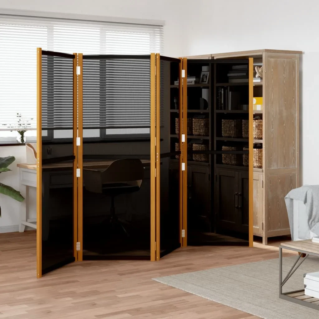 Vidaxl Black 4-Panel Room Divider 280X180 Cm Privacy Screen,Out Screen,Interior Decoration