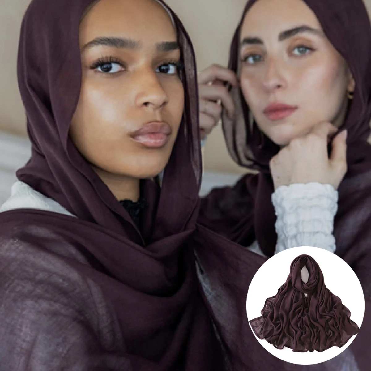 Nuovo Colore Cotone Rayon Sciarpa Hijab Donna Tinta Unita Tinta Unita Scialle Lungo Musulmano Foulard Foulard Pashmina Turbante Islamico All\'ingrosso