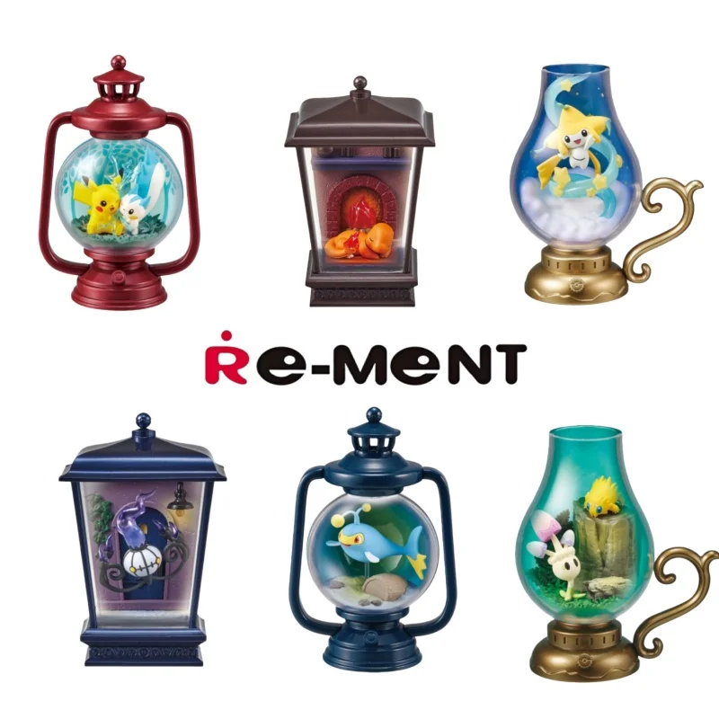 

Re-Ment Pokémon LANTERN DIORAMA Pikachu&Pachirisu Charmander Jirachi Chandelure Lantern Nemasyu&Bachuru Original Toys Gift