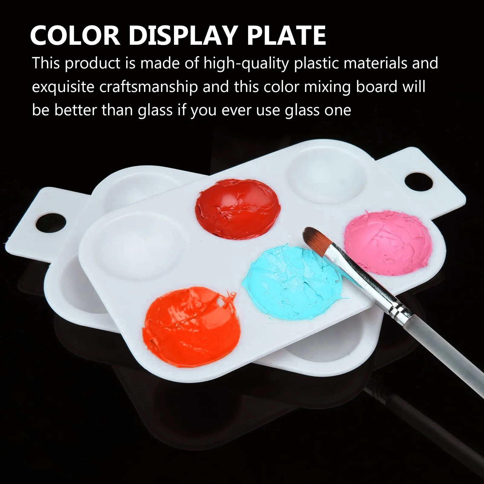 

10Pcs Painting Pigment Tray Plastic Mixing Board Durable Paint Tray for Artists Amateurs Kids Color Mixing Palette
