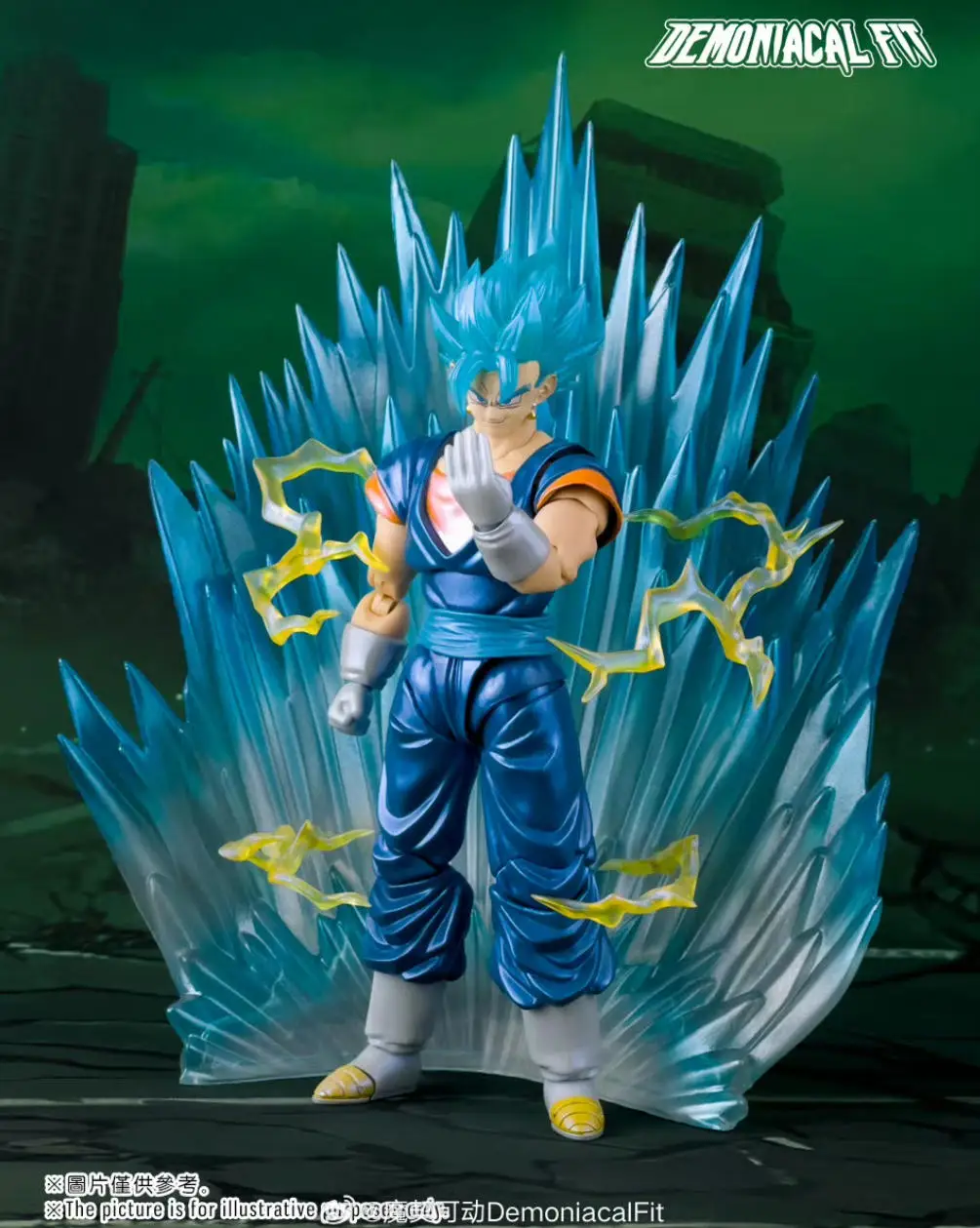 Original Demoniacal Fit Shf Dragon Ball Z Super Saiyan Vegito Vegetto ผมสีฟ้ากลัว Action Figures อะนิเมะรุ่นของเล่น