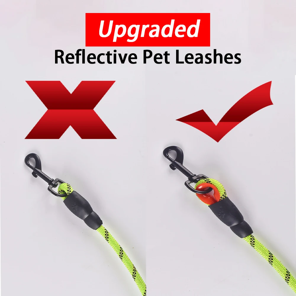 

Upgraded Bold Reflective Nylon Quick Release Pet Dog Leash Foam Handle Walking the dog Comfortably Ropes Leashes