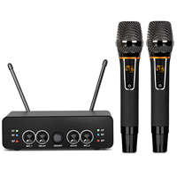 Dual Wireless Microphone R1 Professional System UHF Dynamic 2 Channel Handheld Mic 50M for Party Stage Singing Speech GAW-P1000