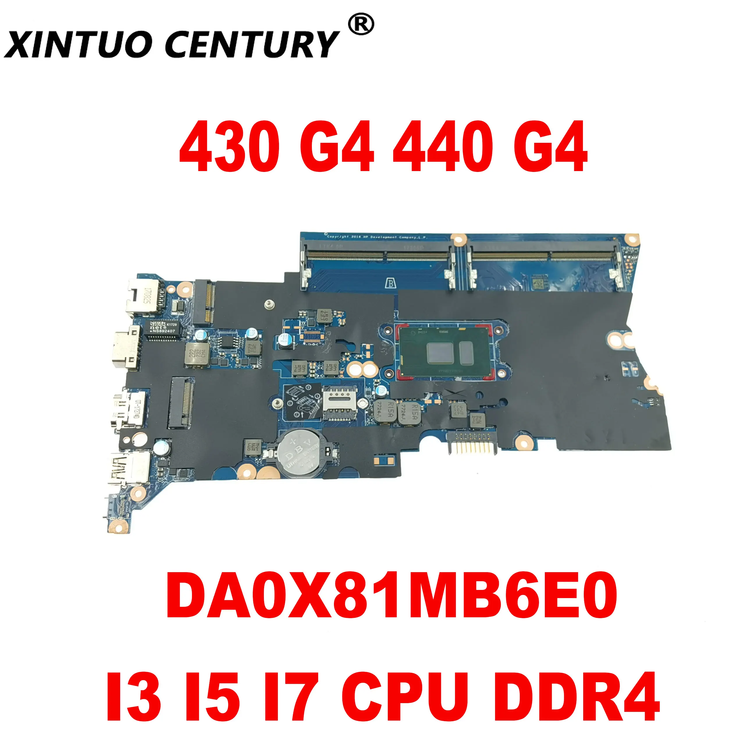 

DA0X81MB6E0 X81 Motherboard for HP ProBook 430 G4 440 G4 Laptop Motherboard I3 I5 I7 CPU DDR4 100% Test Work