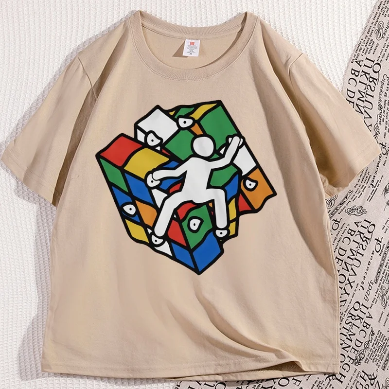 Rock Climbing T Shirt Men Women High Quality Problem Solving Tee Shirt Climbing Lover Gift O Neck Tee Clothing