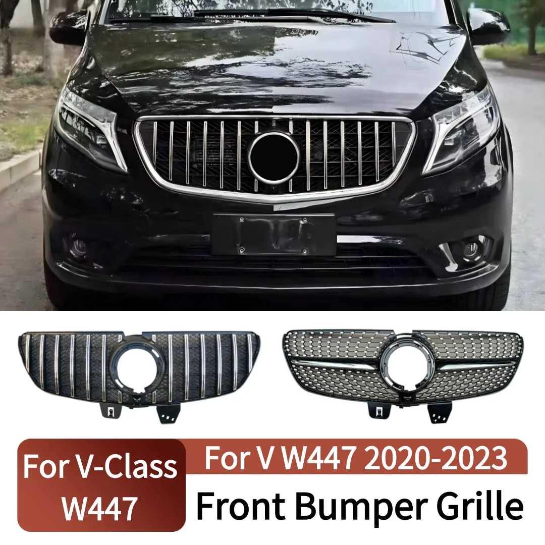 

Аксессуары для тюнинга для Mercedes Benz V Class W447 V220 V250 V300 2020-23 GT Stars Style Body Kit Передняя решетка Бампер Маска Гриль