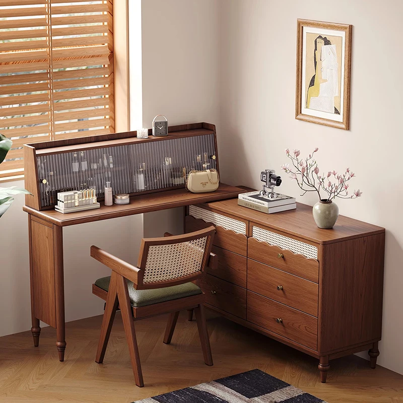 

Vintage Aesthetic Vanity Desk Premium Elegant Classic Practical Vanity Desk With Drawers Design Meuble Chambre Bedroom Furniture