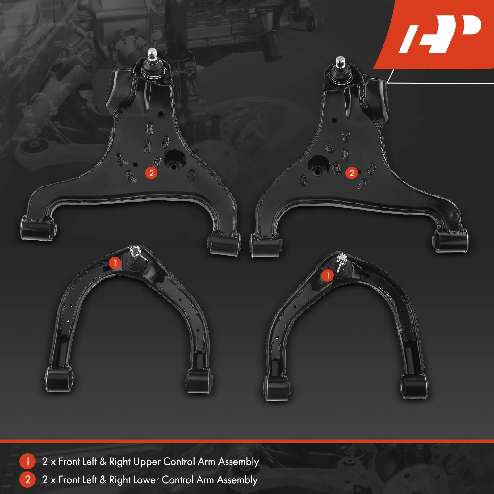A-Premium 4x Front Control Arm with Ball Joint for Nissan Titan 2004-2015 Armada 2005-2015 Infiniti QX56 2004-2010