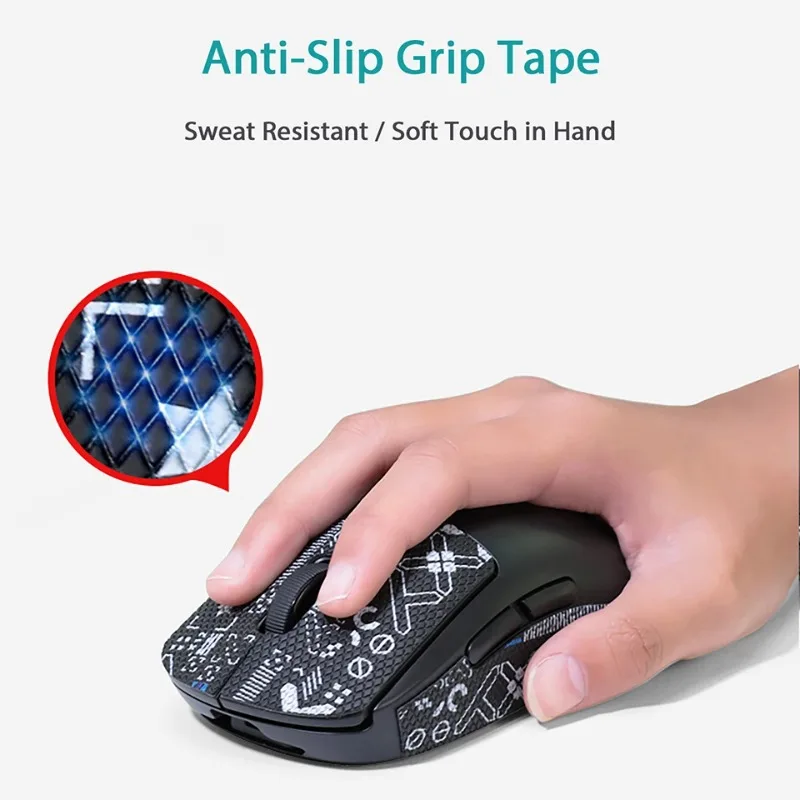 

Mouse Grip Tape for Logitech G Pro X Superlight - Handmade Non-Slip Sweat-Absorbing Sticker & Skate Replacement Accessory