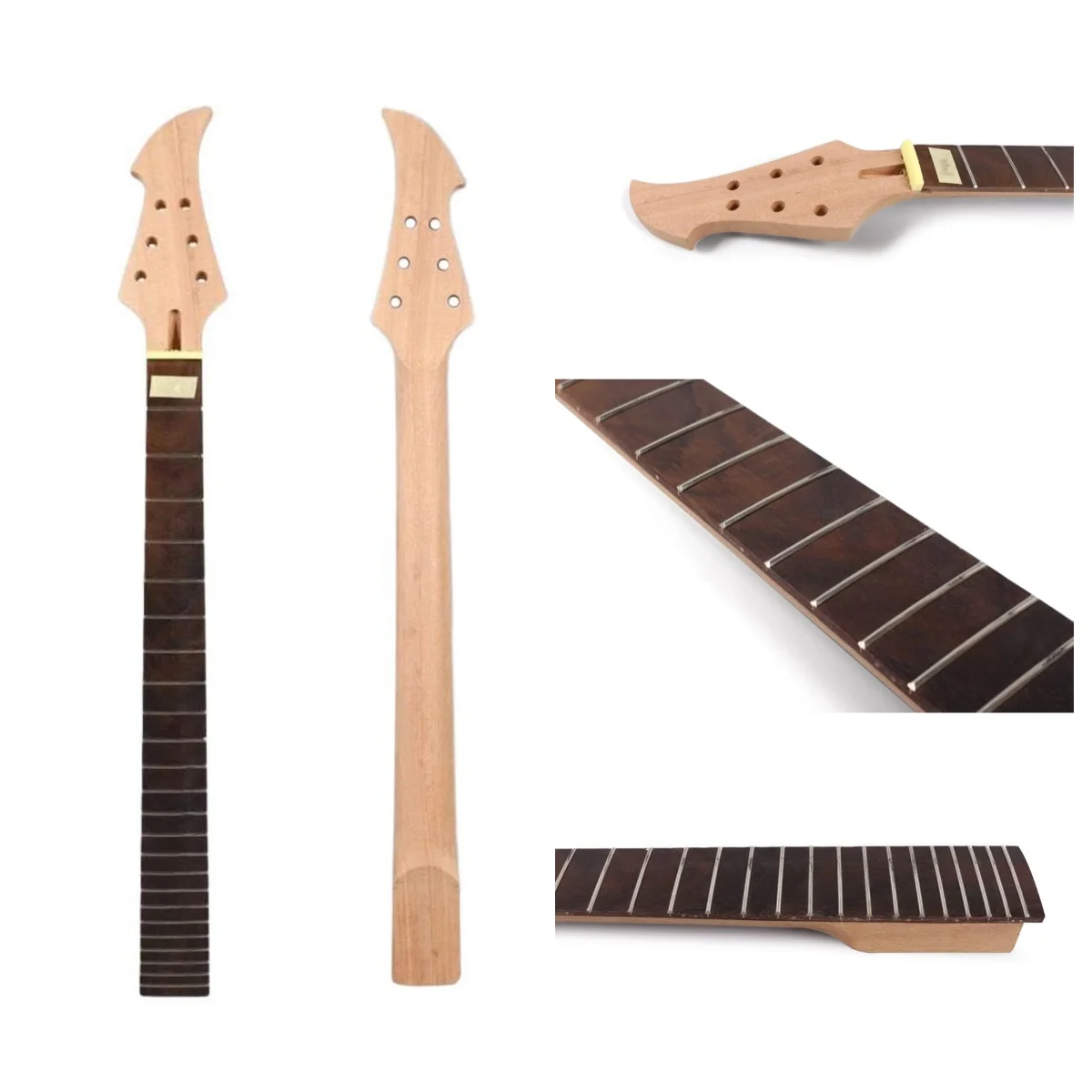 

Guitar Neck New 24 Fret 27 Inch Rosewood Fretboard No Inlay Unfinished Replacement Neck Bolt on heel Electric Guitar Parts