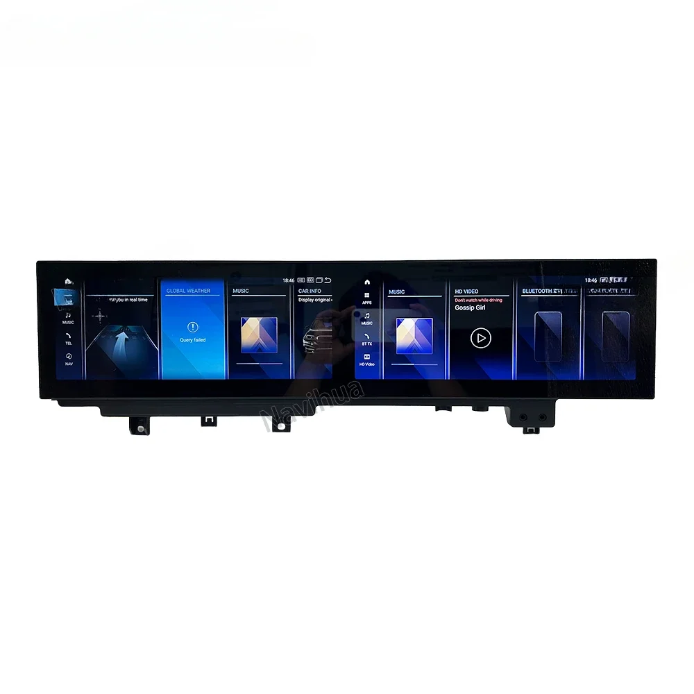 NaviHua  Autoradio Audio Old To New Android System for  X5 E70 F15 X6 E71 F16 2014 2017  24.6inch Screen Multimedia Player