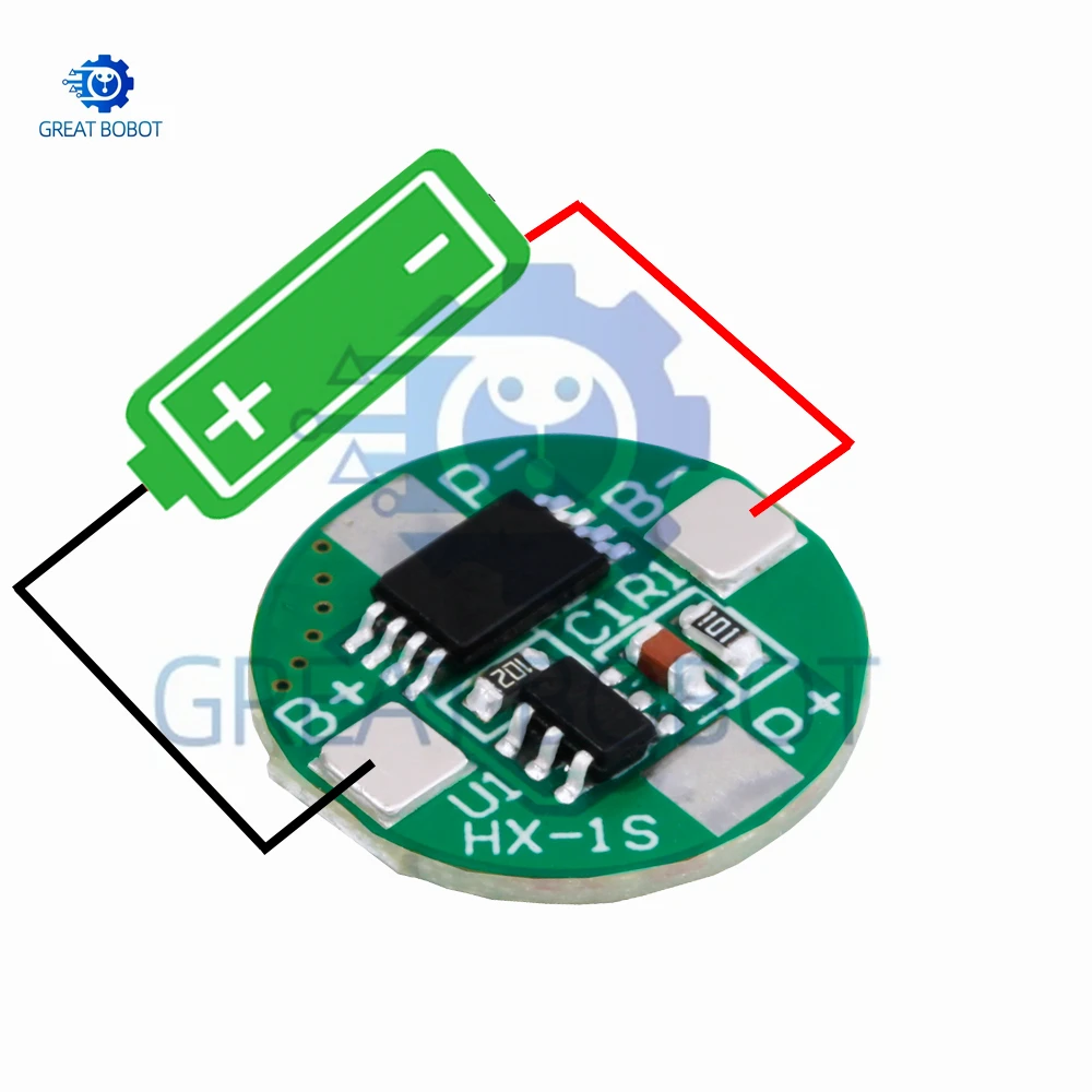 1 ~ 3PCS 1S 3.7V Li-ion/Lipo Placa de cargador de batería: 2.5A con módulo de protección BMS