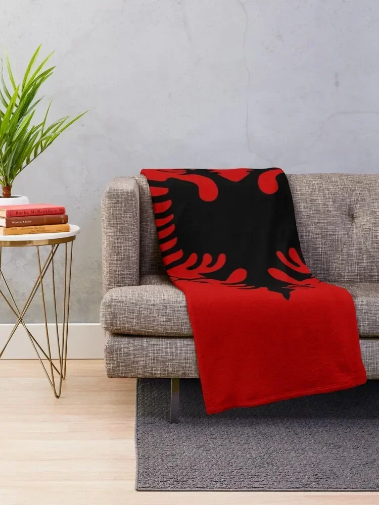 Albanian Eagle Red Eyes Throw Blanket for winter Heavy Blankets