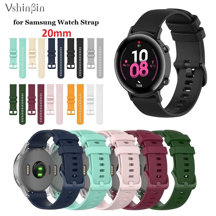 

Ремешок силиконовый для смарт-часов Samsung Galaxy Watch 6 Classic /5/5Pro/4/3 Active 2, 10 шт.