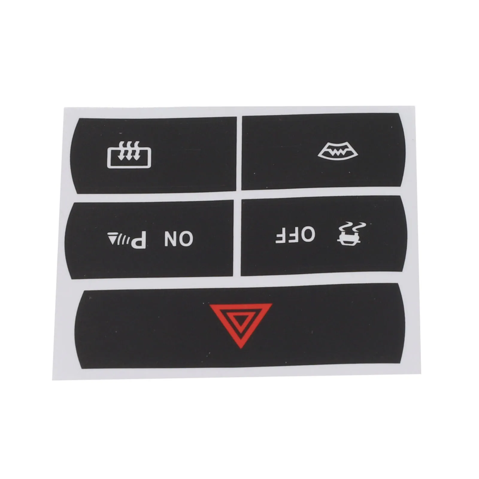 Automotive Repair Button Restoration Repair Stickers Push Button Decals Black Interior Reduced Light Penetration