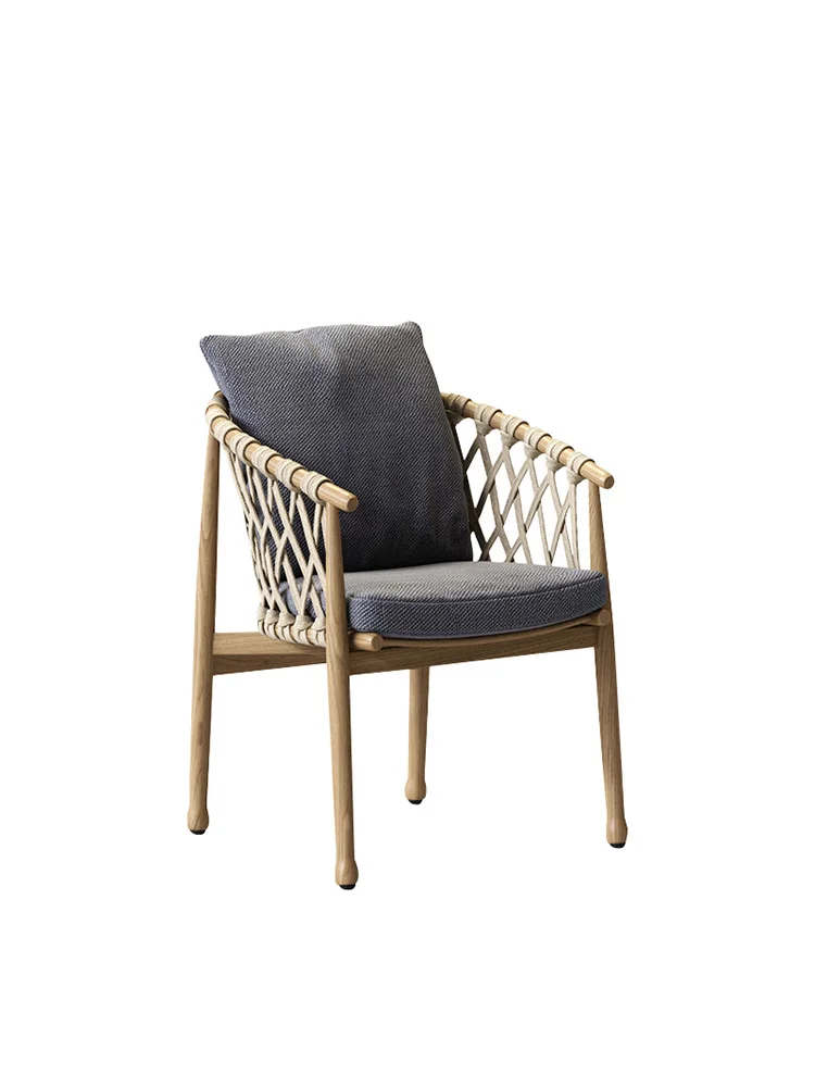 Outdoor teak leisure garden rattan chair