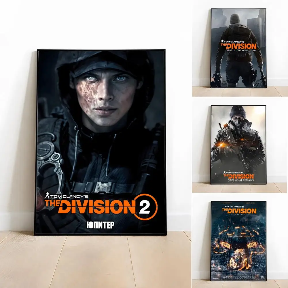 Game Tom Clancy's The Division 2 Poster Poster Room Wall Art Decor Waterproof Stickers For Home Bar Bedroom Decoration