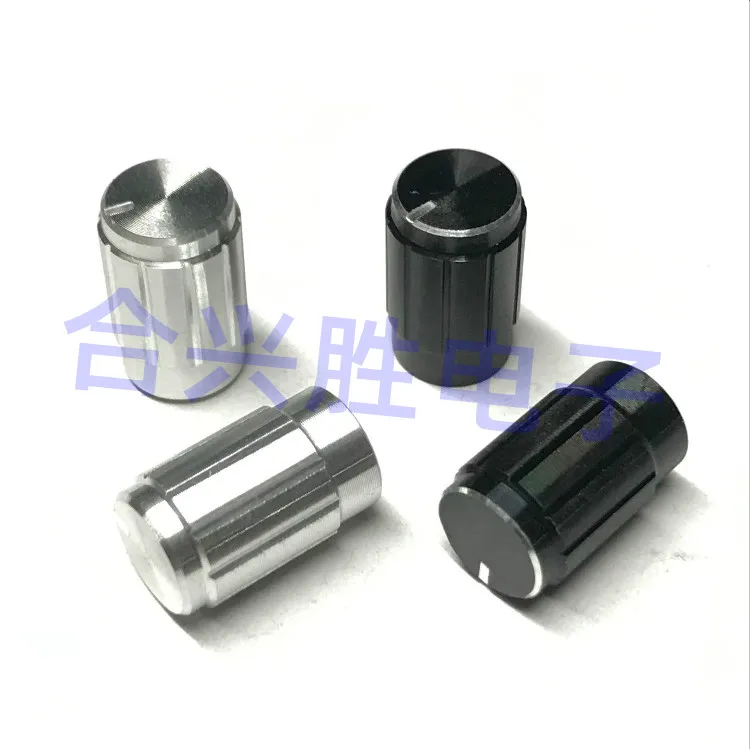 5 Pieces 10*16MM Aluminum Alloy Black Silver Audio Intercom Knob D Axis Flower Shaft Potentiometer Encoder Cap Hole 6MM